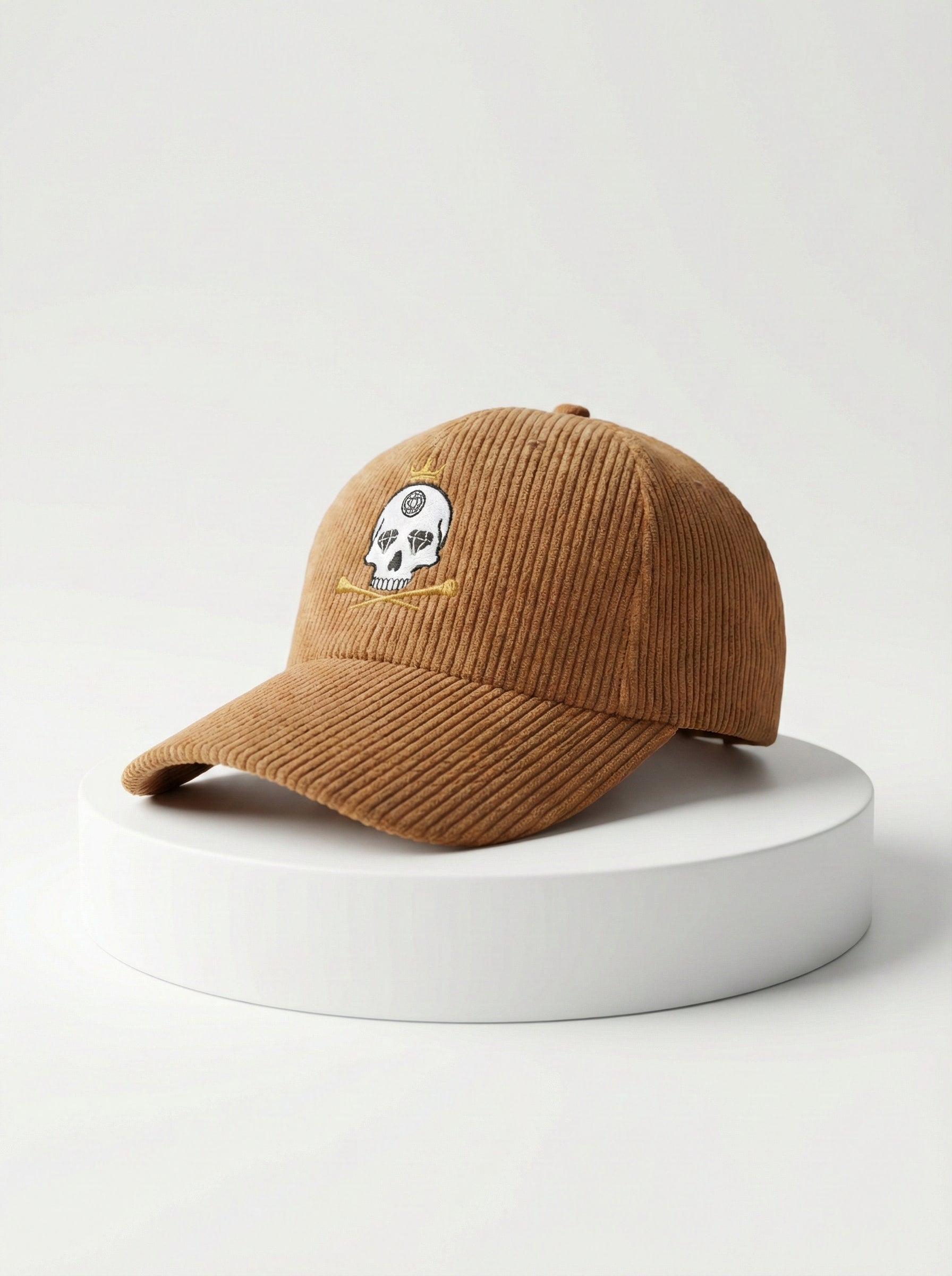 Casquette en Velours Beige – King Golf