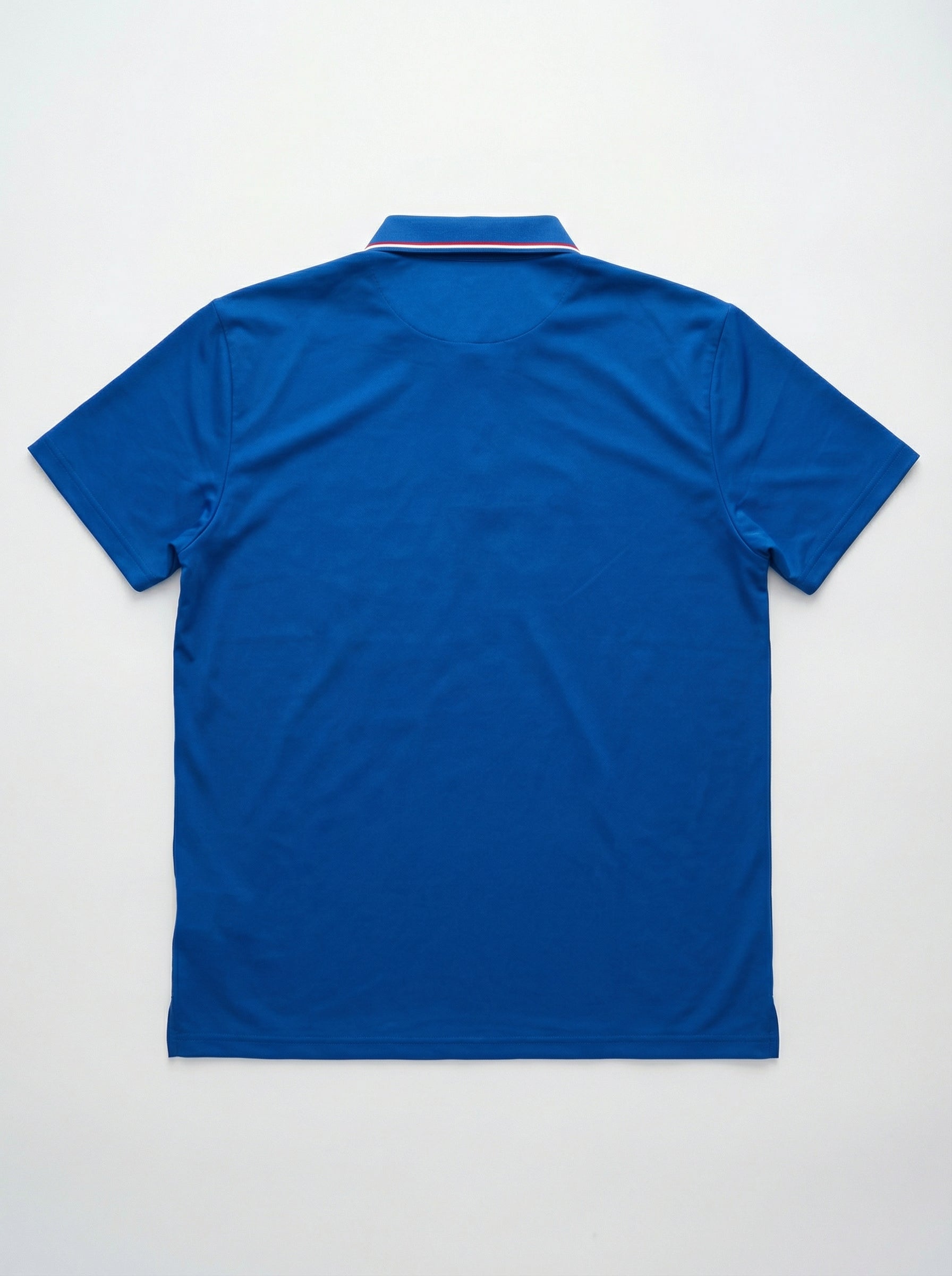 Polo Bleu King Golf — Col Tricolore