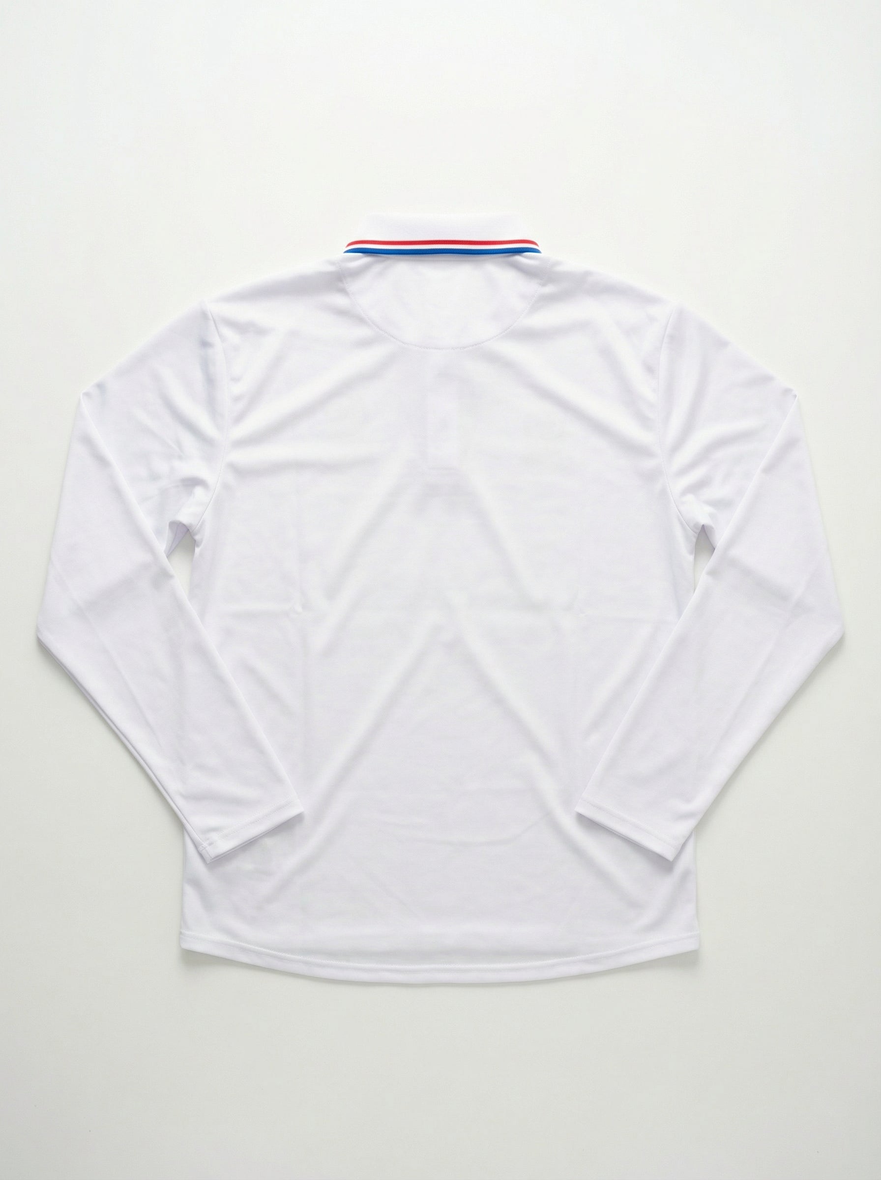 Polo Blanc Manches Longues – Col Tricolore – King Golf