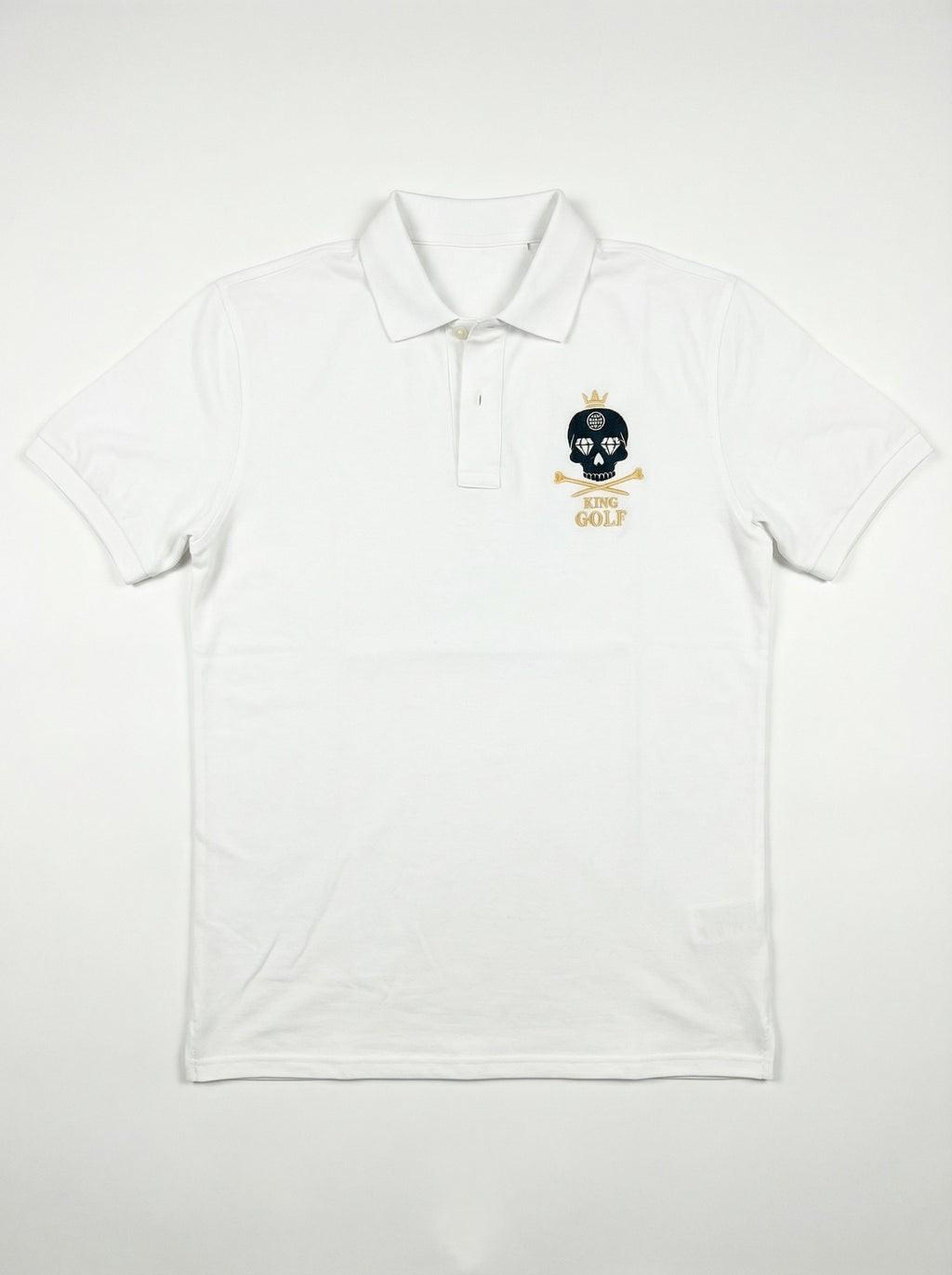 Plain White Polo Shirt — King Golf