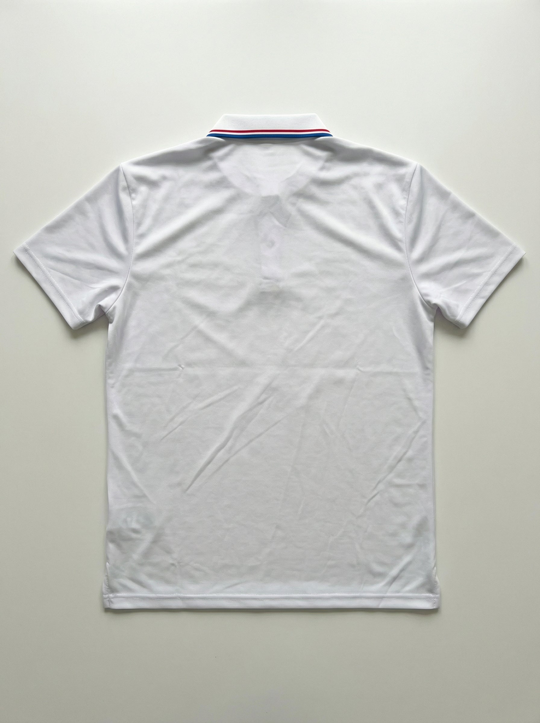 Polo Blanc King Golf — Col Tricolore